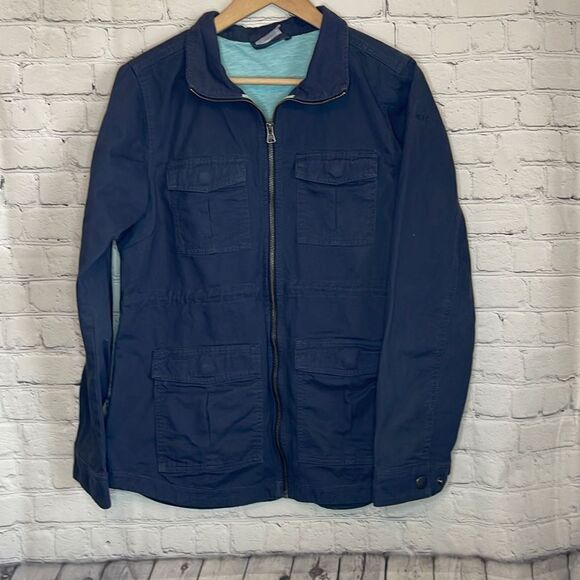 Columbia Men’s Blue Chore Coat Utility work Jacket 4 Front Pockets size Medium - Picture 1 of 6